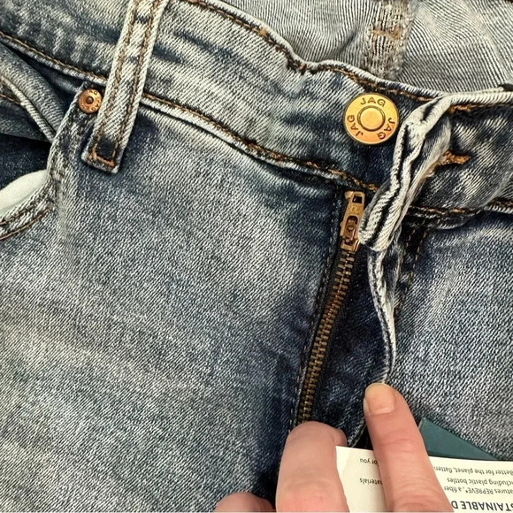 JAG Ruby Mid-Rise Straight Crop Christopher Blue Raw Hem Denim Size 20W NWT - Picture 5 of 11